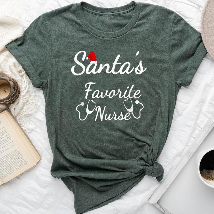 Santa's Favorite Nurse Cute Merry Xmas Party Crew Bella Canvas T-shirt