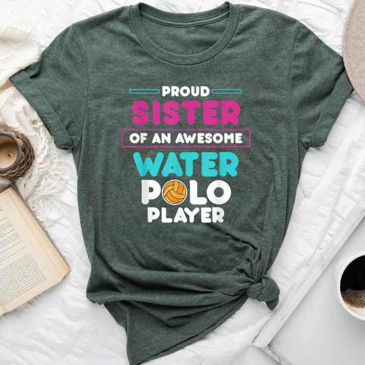 Sister Of Awesome Water Polo Player Sports Coach Graphic Bella Canvas T-shirt