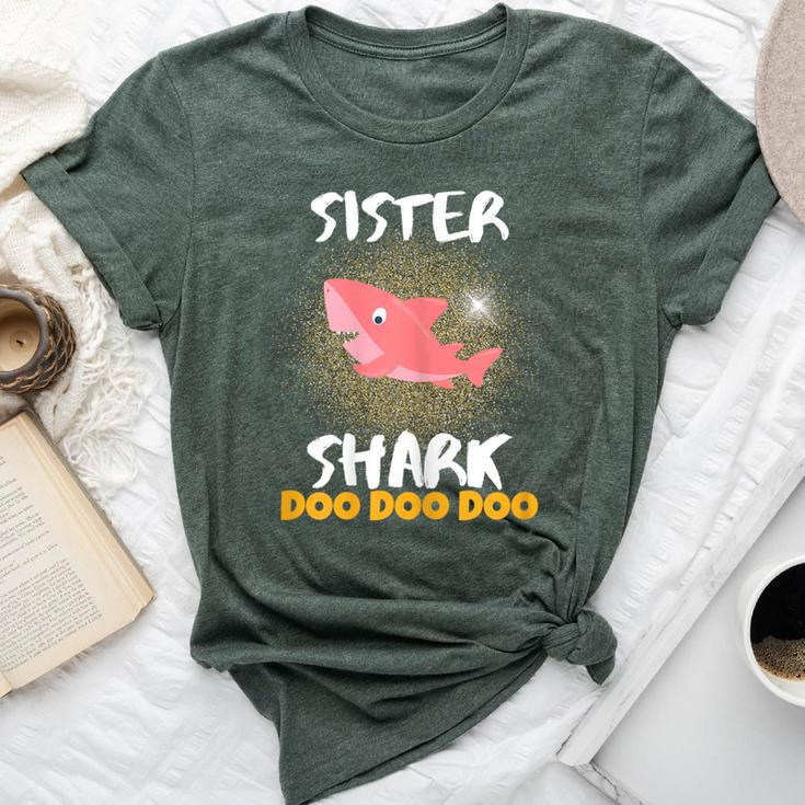 Sister Shark For Girls Ns Students Females Bella Canvas T-shirt