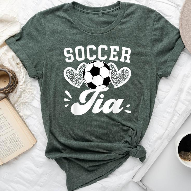 Soccer Tia Aunt Tia Of A Soccer Player Tia Soccer Tia Auntie Bella Canvas T-shirt