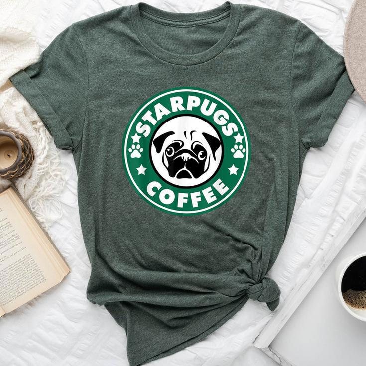 Starpugs Coffee Pug Dog Lover Bella Canvas T-shirt