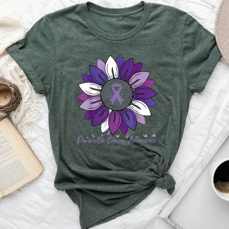 Sunflower Pancreatic Cancer Awareness Month Bella Canvas T-shirt