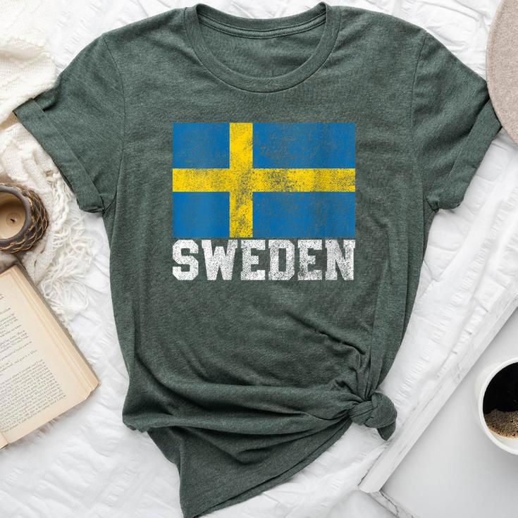 Swedish Sweden Flag National Pride Roots Country Family Bella Canvas T-shirt