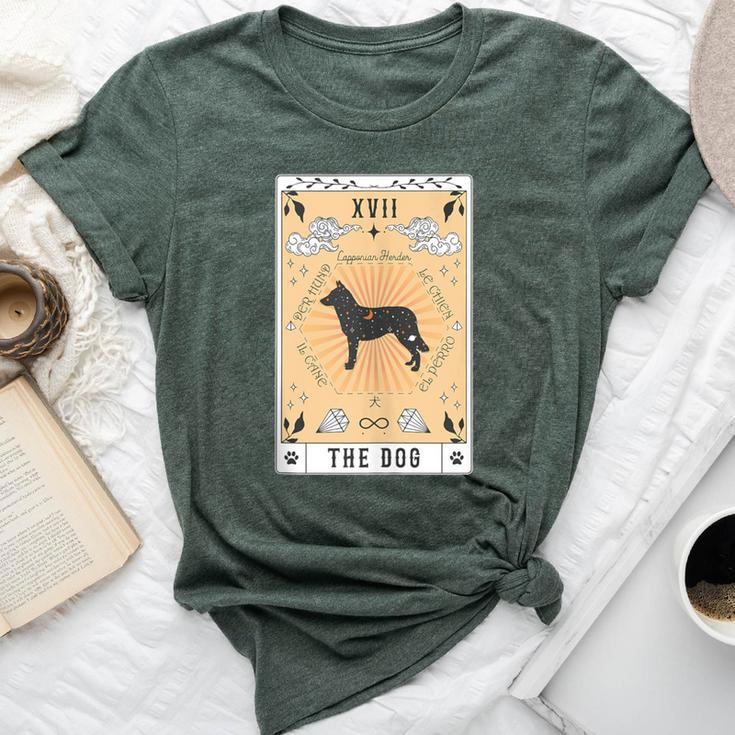 Tarot Card The Dog Lapponian Herder Celestial Space Galaxy Bella Canvas T-shirt