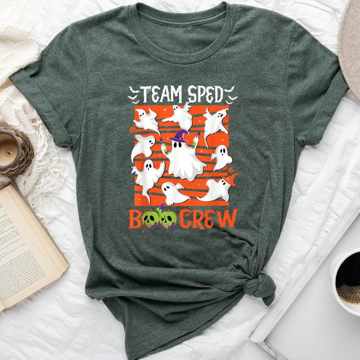 Team Sped Boo Crew Special Educator Spooky Ghost Iep Teacher Bella Canvas T-shirt