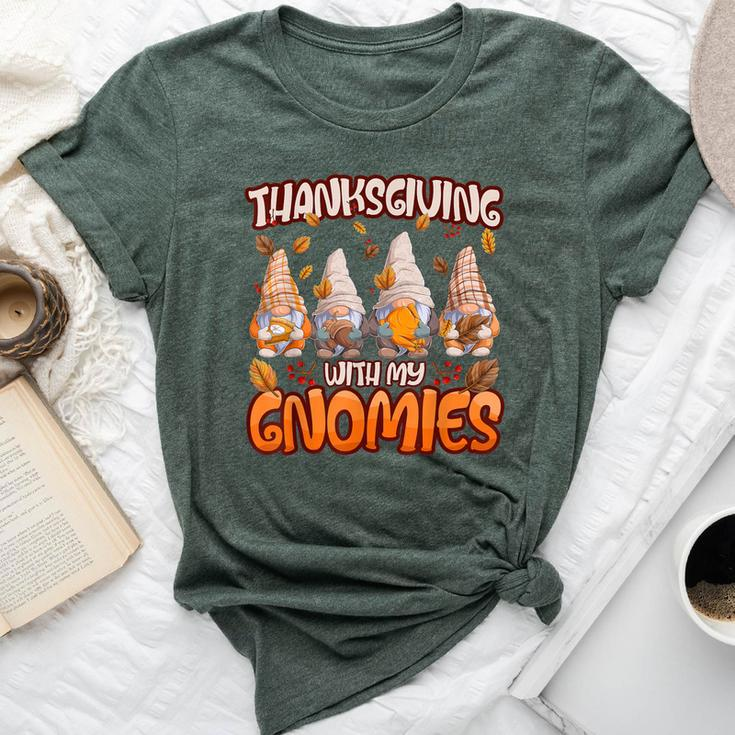 Thanksgiving With My Gnomies Fall Autumn Vibes Bella Canvas T-shirt