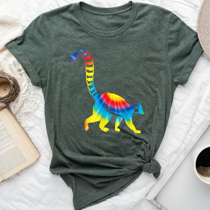Tie Dye Indri Rainbow Print Lemur Animal Hippie Peace Bella Canvas T-shirt