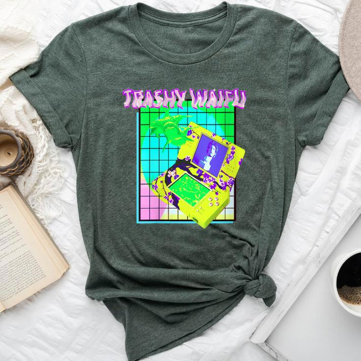 Trashy Waifu Bootleg Rap Vibes 90S Aesthetic Cloud Rap Bella Canvas T-shirt
