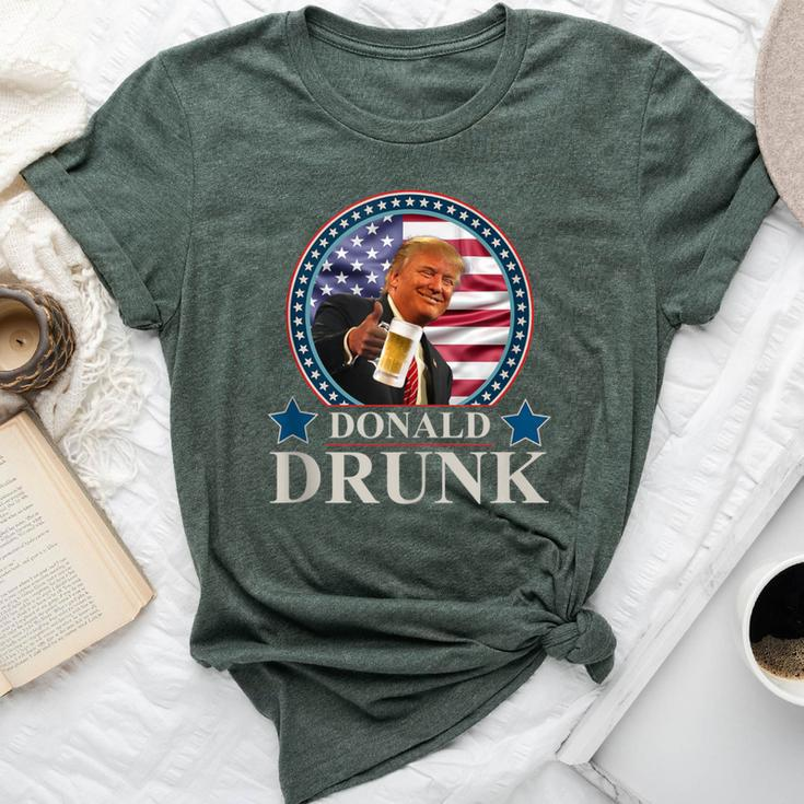 Trump 4Th Of July Donald Drunk Drinking Presidents Bella Canvas T-shirt