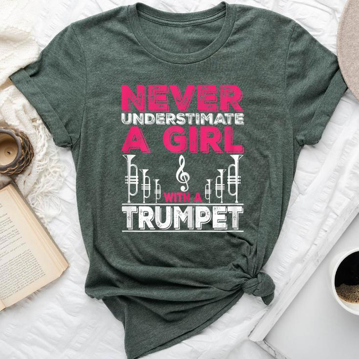 Trumpet Player Never Underestimate A Girl With A Trumpet Bella Canvas T-shirt