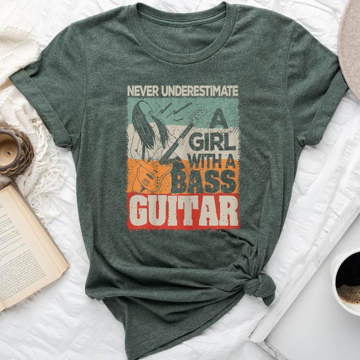 Never Underestimate A Girl With A Bass Guitar Bella Canvas T-shirt