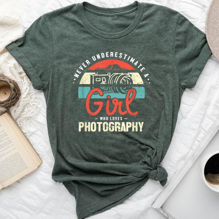 Never Underestimate A Girl Who Photography Photographer Bella Canvas T-shirt