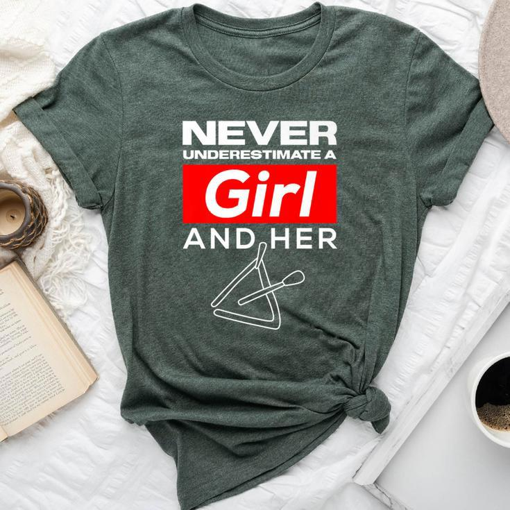 Never Underestimate A Girl And Her Triangle Bella Canvas T-shirt