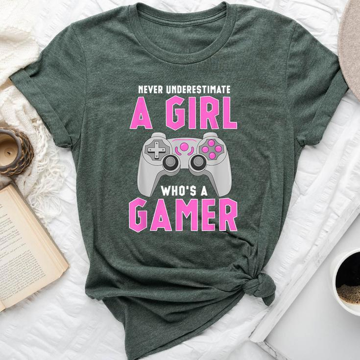 Never Underestimate A Girl Who's A Gamer Bella Canvas T-shirt
