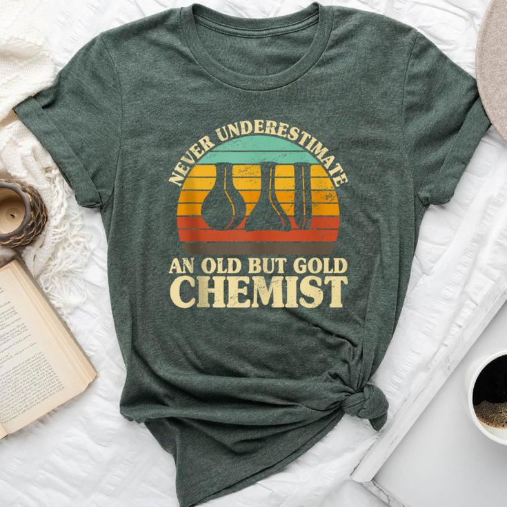 Never Underestimate An Old Chemist Nerdy Chemistry Teacher Bella Canvas T-shirt