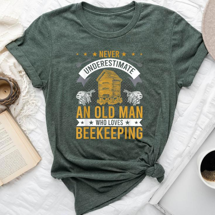 Never Underestimate An Old Man Who Loves Beekeeping Bella Canvas T-shirt