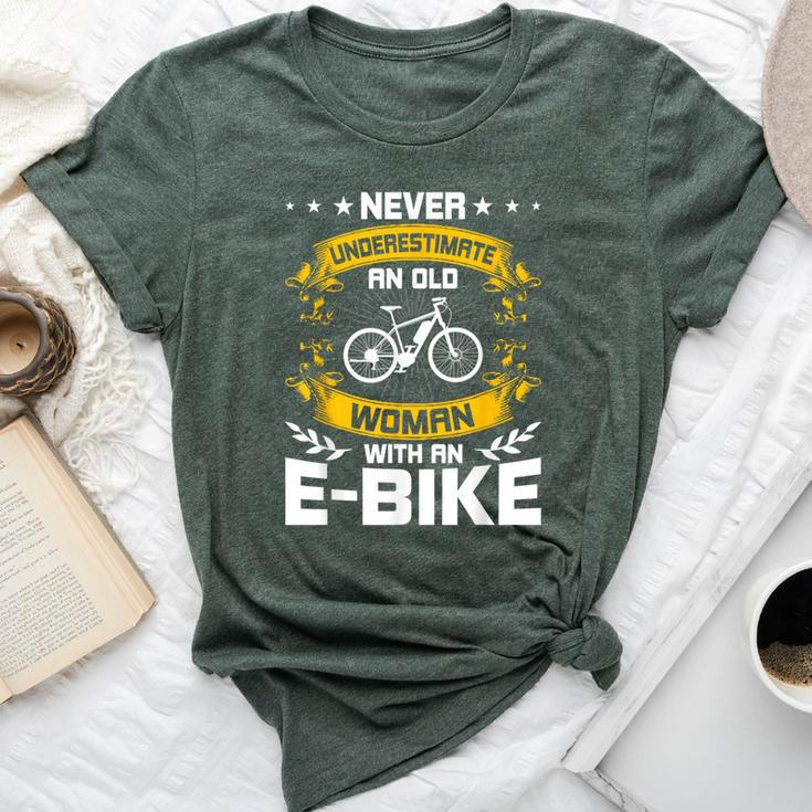Never Underestimate An Old Woman With An E-Bike Bella Canvas T-shirt