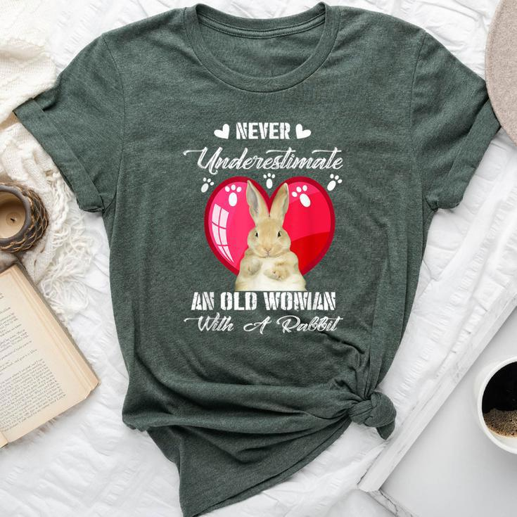 Never Underestimate An Old Woman With A Rabbit Costume Bella Canvas T-shirt