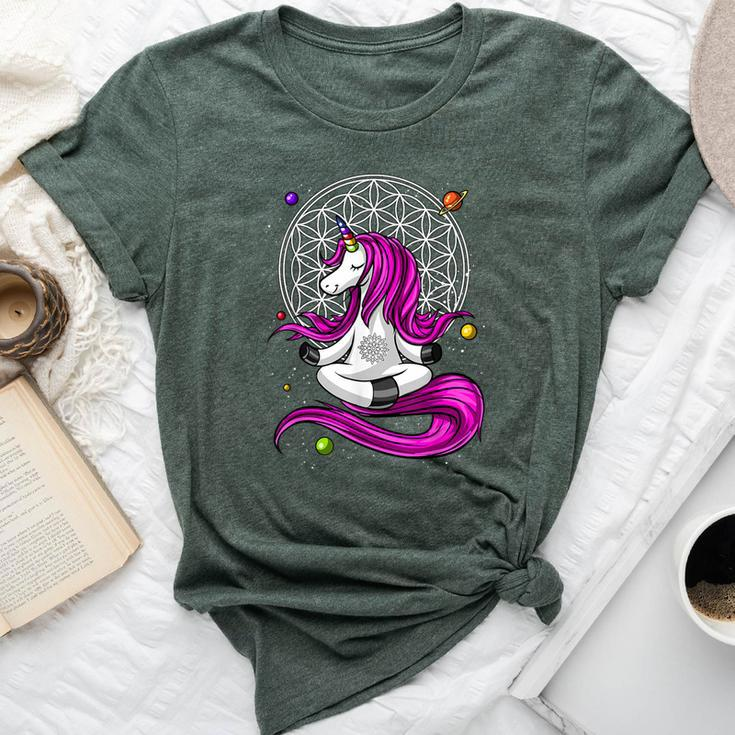 Unicorn Zen Yoga Buddha Meditation Magical Girls Bella Canvas T-shirt