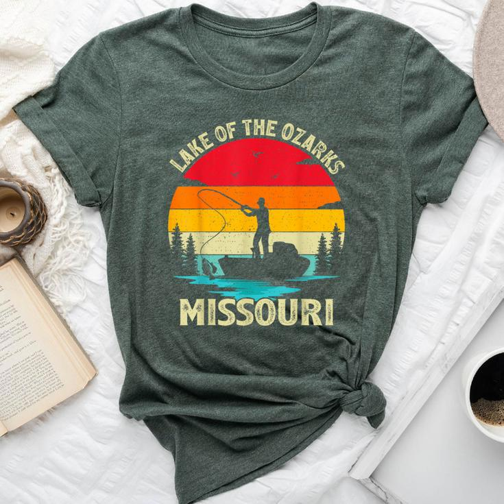 Vintage Retro Summer Fishing Missouri Lake Of The Ozarks Bella Canvas T-shirt