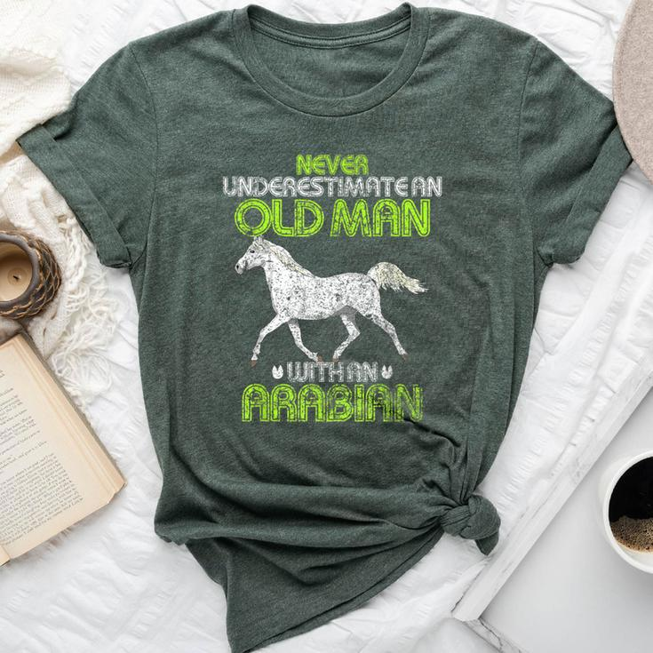 Vintage Never Underestimate An Old Man With An Arabian Horse Bella Canvas T-shirt