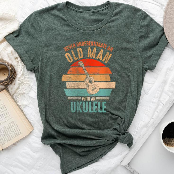 Vintage Never Underestimate An Old Man With An Ukulele Bella Canvas T-shirt