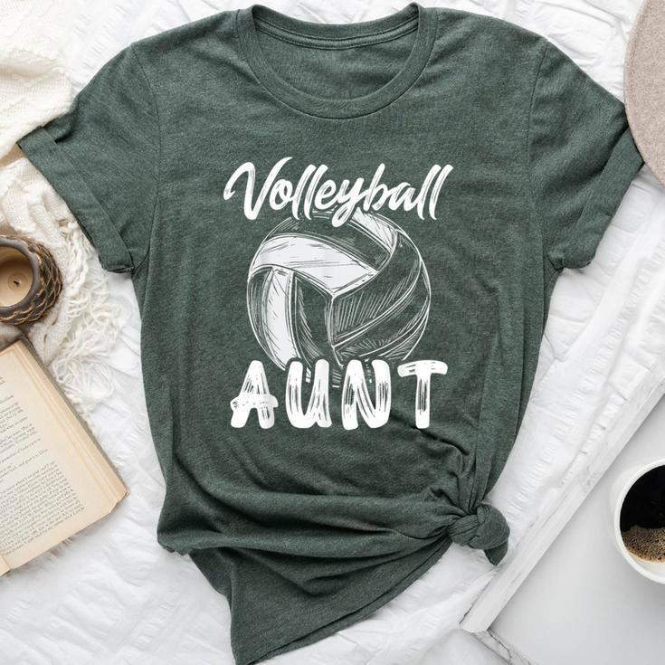Volleyball Aunt For Family Matching Player Team Auntie Bella Canvas T-shirt