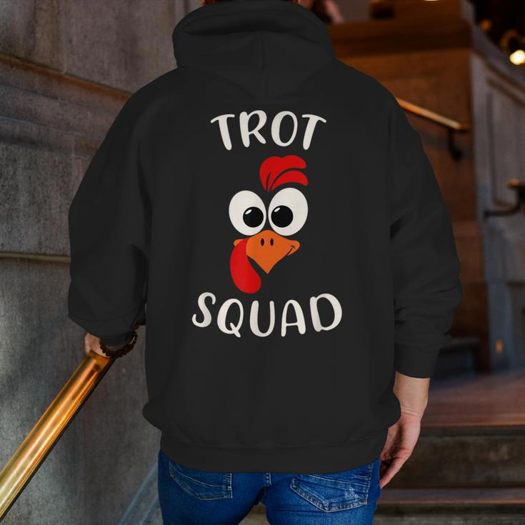 Turkey Trot Squad Thanksgiving Day Running Costume Zip Up Hoodie Back Print