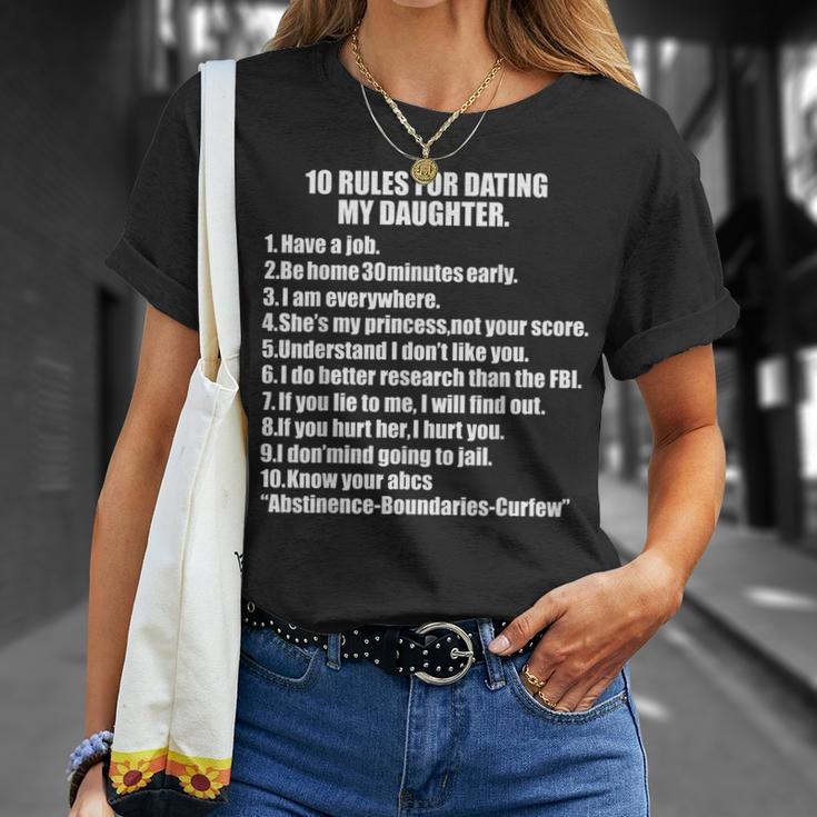 10 Rules Dating My Daughter Overprotective Dad Protective Gift For Women Unisex T-Shirt Gifts for Her