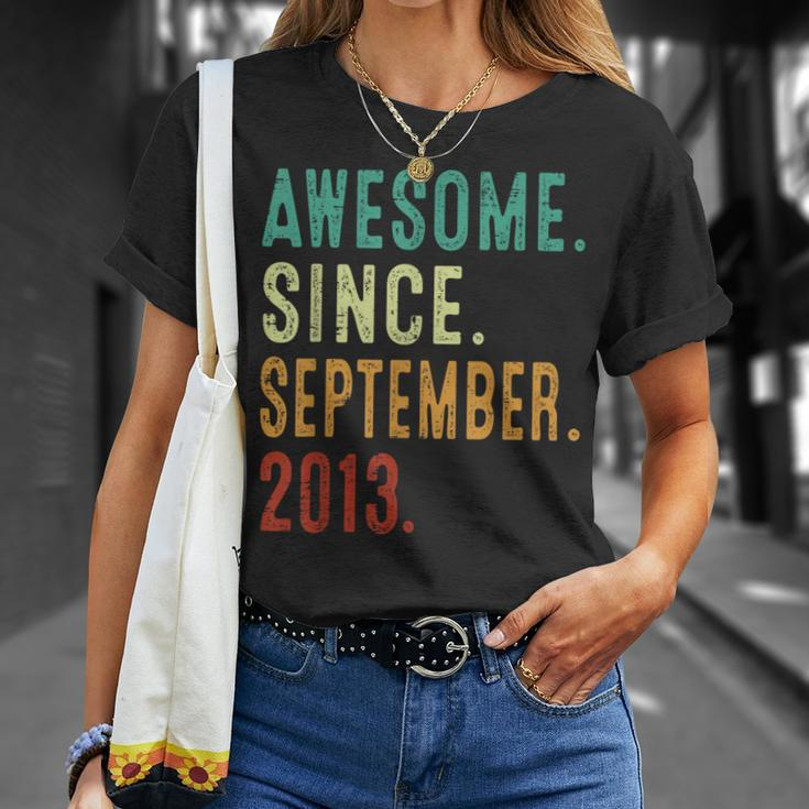 10 Year Old Awesome Since September 2013 10Th Birthday T-Shirt Gifts for Her