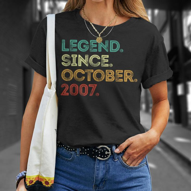 16 Years Old Legend Since October 2007 16Th Birthday T-Shirt Gifts for Her