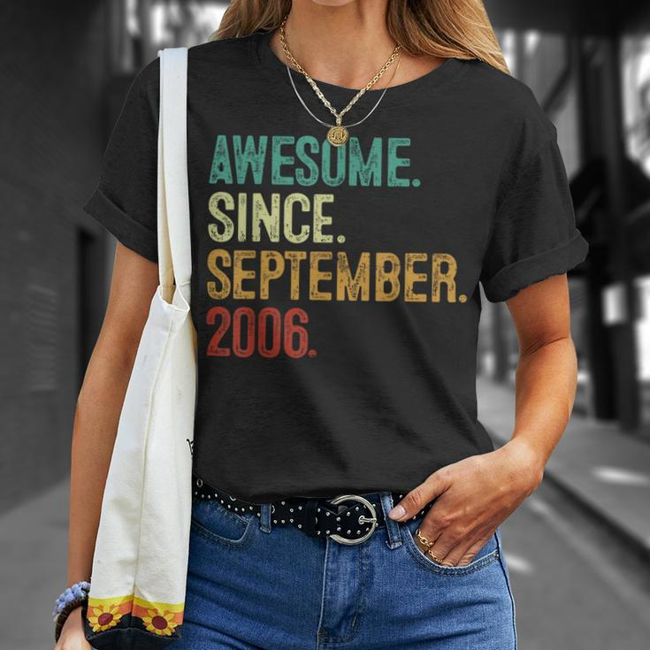 17 Year Old Awesome Since September 2006 17Th Birthday T-Shirt Gifts for Her