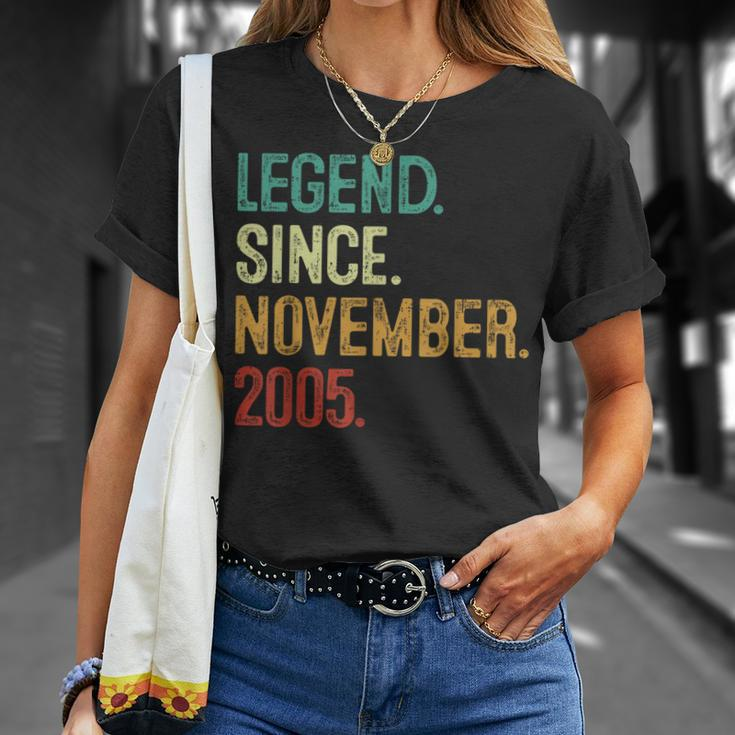 18 Years Old Legend Since November 2005 18Th Birthday T-Shirt Gifts for Her