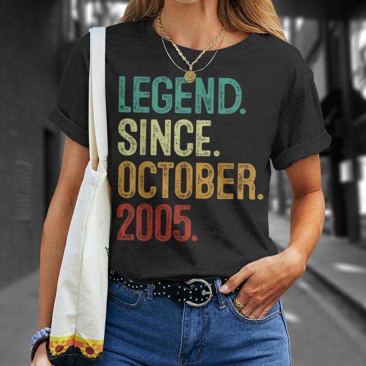 18 Years Old Legend Since October 2005 18Th Birthday T-Shirt Gifts for Her