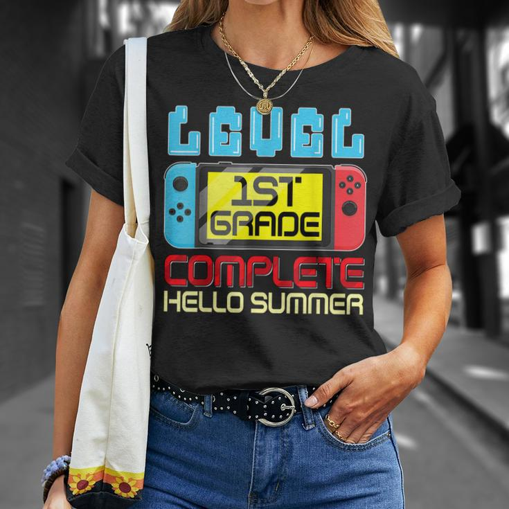 1St Grade Level Complete Gamer Last Day Of School Graduation Unisex T-Shirt Gifts for Her