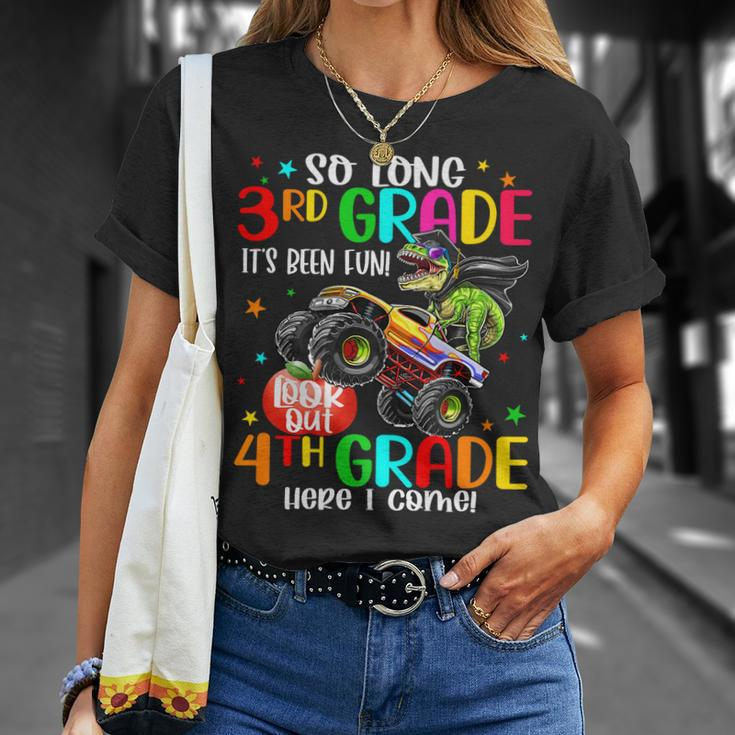 3Rd Grade Graduation Dinosaurs Truck 4Th Grade Here We Come Unisex T-Shirt Gifts for Her