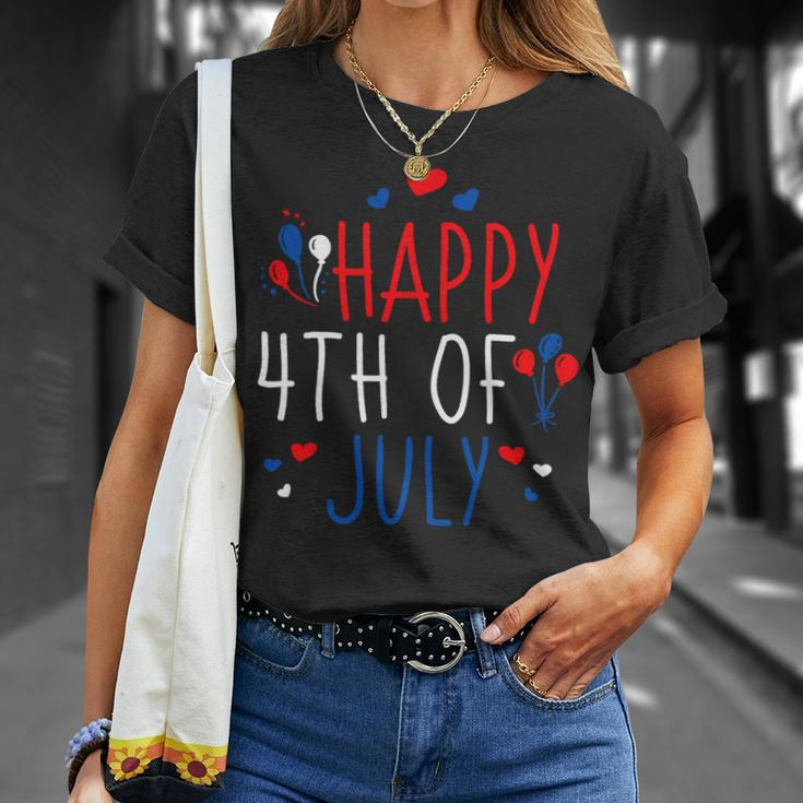 4Th Of July Happy 4Th Of July American Flag Unisex T-Shirt Gifts for Her