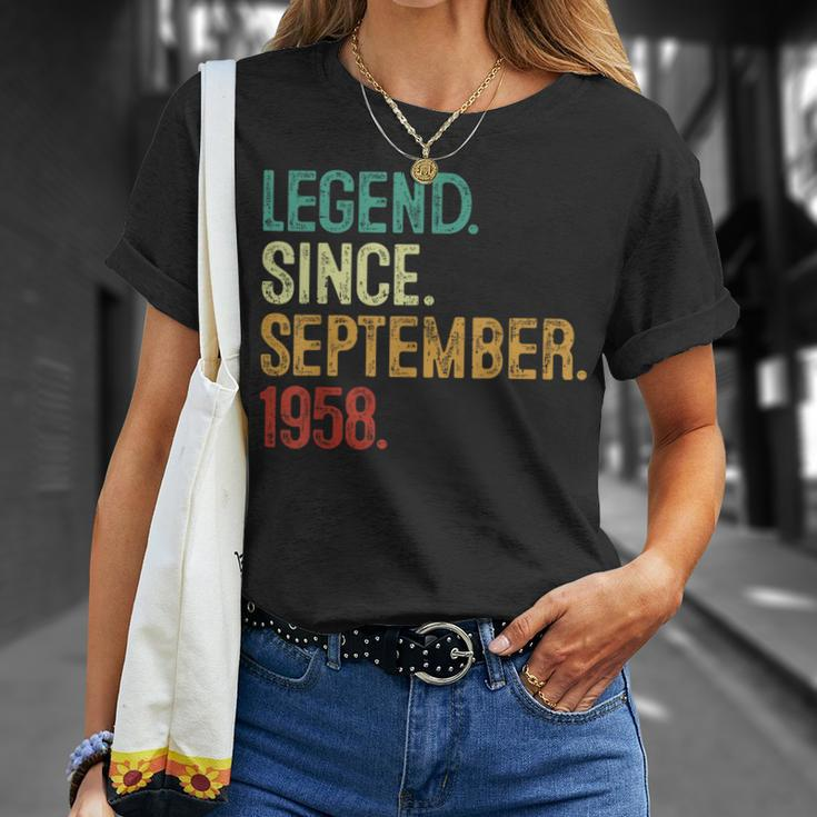 65 Years Old Legend Since September 1958 65Th Birthday T-Shirt Gifts for Her