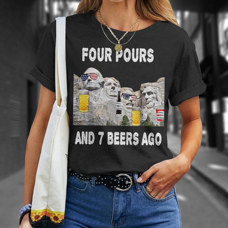 Abraham Abe Drinkin 4Th Of July Usa Ben Drankin T-Shirt Gifts for Her