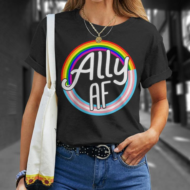 Ally Af Trans Flag Love Equality Lgptq Pride Flag Love Gay Unisex T-Shirt Gifts for Her