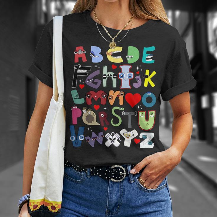 Alphabet Lore A-Z I Love You Letter For Kids Boys And Girls Unisex T-Shirt