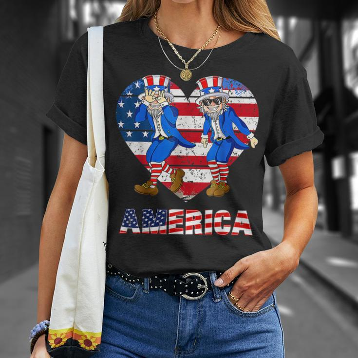 America Uncle Sam Griddy Dance Funny 4Th Of July Unisex T-Shirt Gifts for Her
