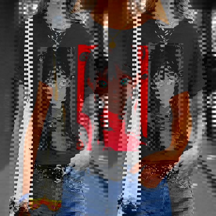 Anime Girl Yandere Waifu Occult Gothic Aesthetic Otaku Weeb T-shirt ...