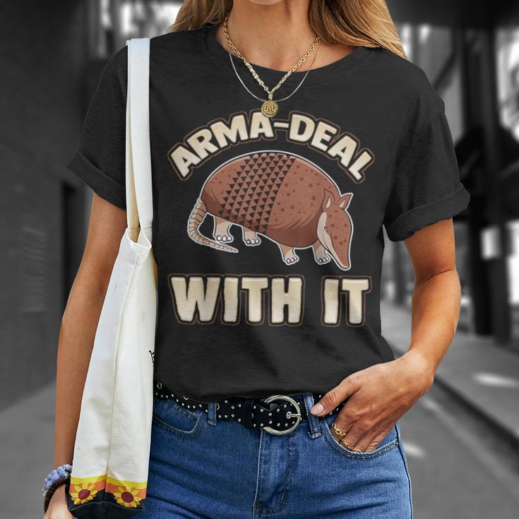 Arma-Deal With It Fun Pun Armadillo Armadillo Lovers T-Shirt Gifts for Her