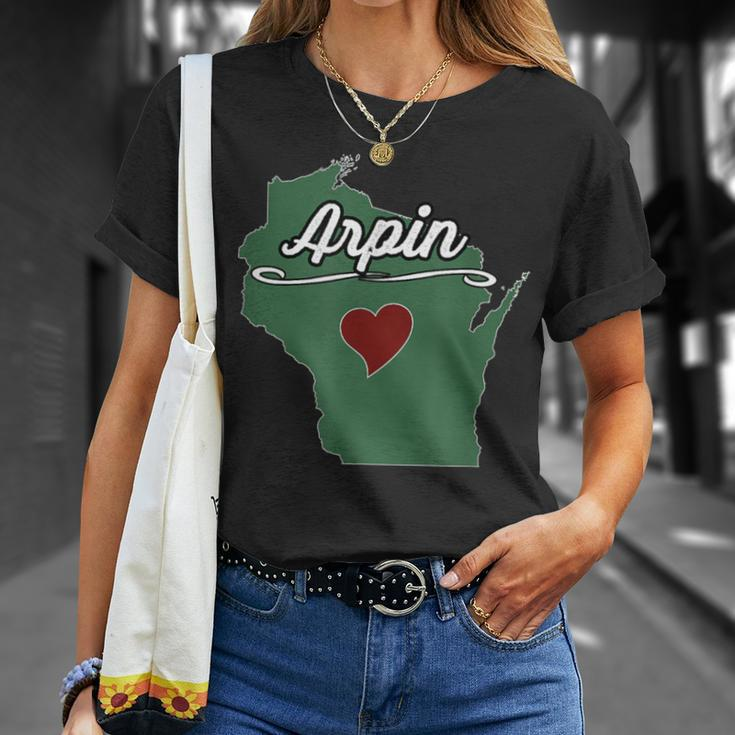 Arpin Wisconsin Wi Usa City State Souvenir T-Shirt Gifts for Her