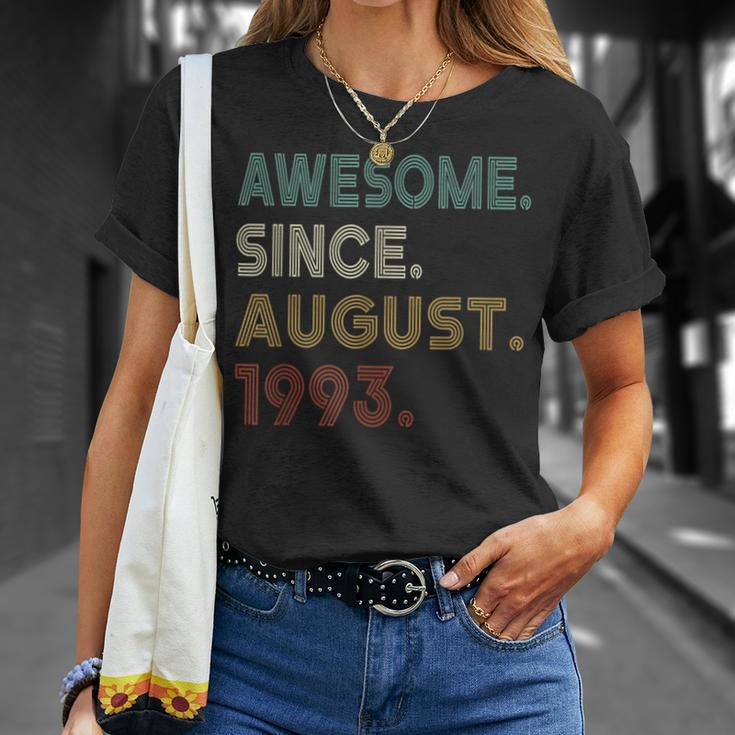 Awesome Since August 1993 30Th Birthday 30 Years Old T-Shirt Gifts for Her