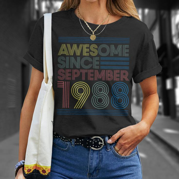 Awesome Since September 1988 Bday 34Th Birthday T-Shirt Gifts for Her