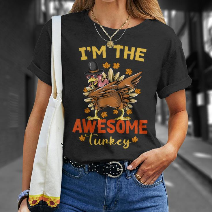 Awesome Turkey Matching Family Group Thanksgiving Party Pj T-Shirt Gifts for Her