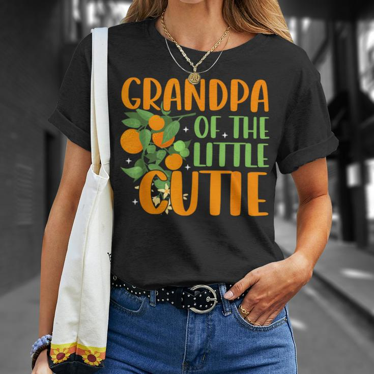 Baby Shower Orange 1St Birthday Party Grandpa Little Cutie Unisex T-Shirt Gifts for Her