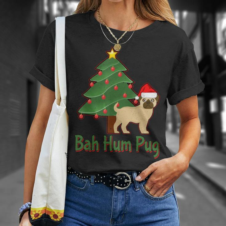 Bah Hum Pug Awesome Thanksgiving Gif Unisex T-Shirt Gifts for Her